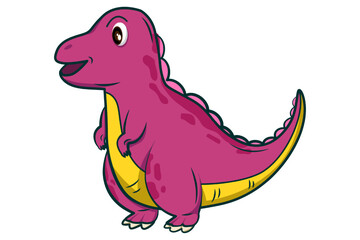 Cute Dinosaur Character Design Illustration