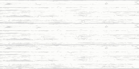 White wood plank texture vector background, White wooden table top view.