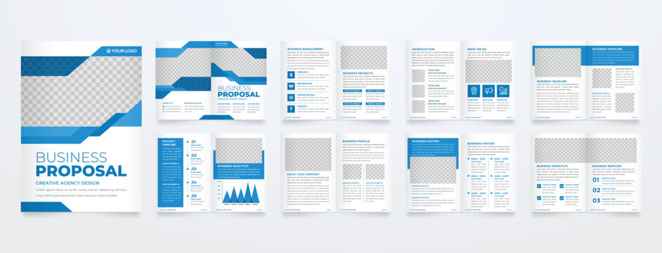 brochure template with modern concept and minimalist layout use for business profile and product catalog