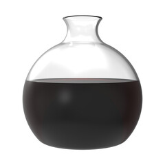 Glass of water isolated no background.