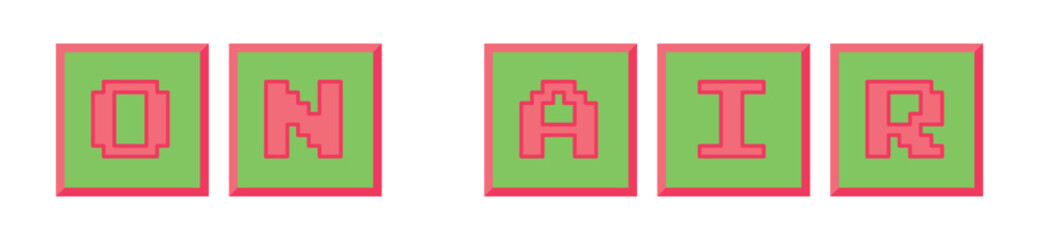 Word on air from keyboard buttons in y2k style. Vector illustration