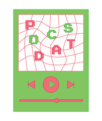 Podcast player interface. Vector illustration