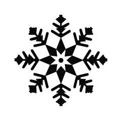 christmas snowflake isolated on black