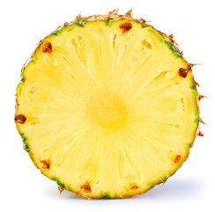 Fresh organic pineapple isolated clipping path