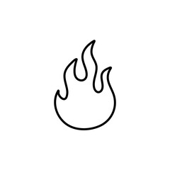 hand drawn flame line