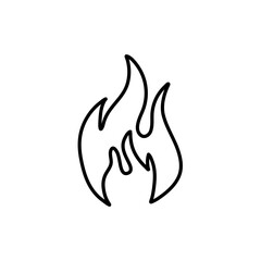 hand drawn flame line