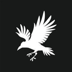 raven crow logo vector icon illustration