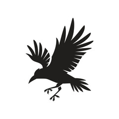 raven crow logo vector icon illustration