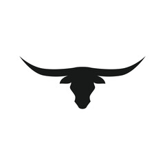 Fototapeta premium longhorn logo vector icon illustration