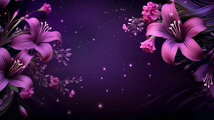 abstract background with violet flowers