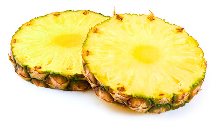 Organic fresh pineapple isolated on white