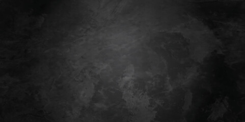 Abstract Dark black stone wall grunge aged rough blank backdrop texture background. monochrome slate grunge concrete wall black backdrop vintage marbled textured border background.