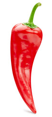 Ripe red hot chili  peppers vegetable isolated
