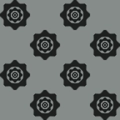 Seamless pattern with black color for fabric pattern, wallpaper, ceramic and carpet patterns. Traditional Elegance Meets Modern Geometry.