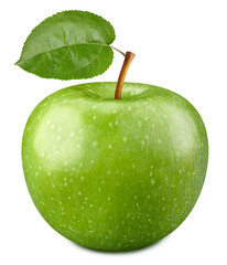 Green apple isolated with clipping path