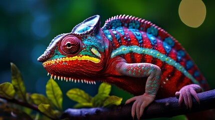 Unique Chameleon Transformation - obrazy, fototapety, plakaty