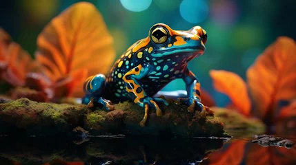 Wandaufkleber Frog in Natural Habitat © Flowstudio