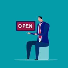 Illustration of purchase of business people shopping online, e-commerce, sales, ordering and shipping Vector for graphics and web design.