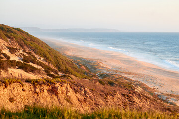 Landscape of the sea and deserted shore
