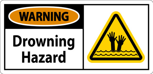Beach Safety Sign Warning - Drowning Hazard