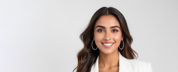 Beautiful Moroccan good woman nice fashion half body eye contact