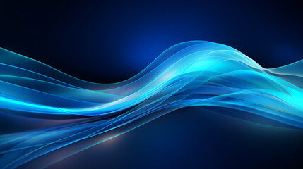 Abstract blue lines wave dynamic background