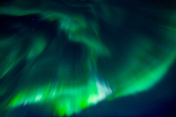 View of the Northern Lights from Below While Being Underneath