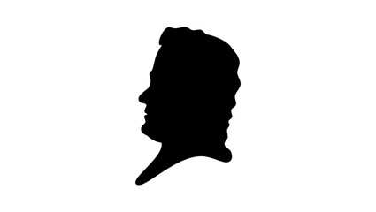 Matthew Henry,  black isolated silhouette