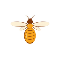 Simple bee in flat style.
Concept for logo, icon, and any design.
Vector illustration isolated on white background.