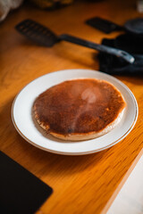 Steaming Pancake on a Plate