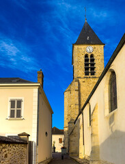 Traditional Cathedral building in Vert le Grand, France