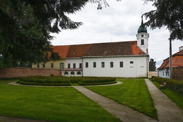 Fototapeta na wymiar Ornamental garden of the castle. Moravec. Czechia. 