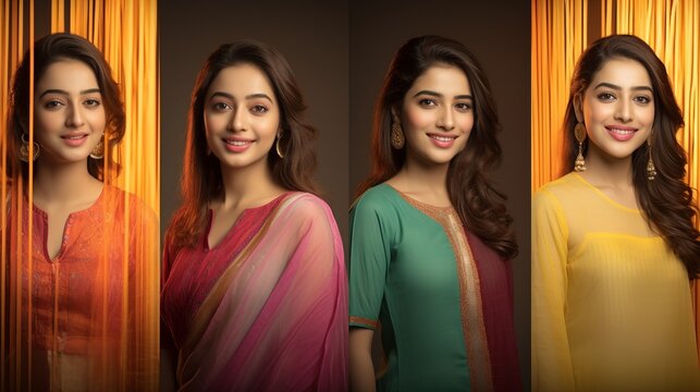 Pakistani women in there tradition clothes