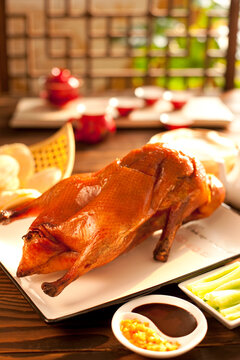 Close-up of Peking roasted duck