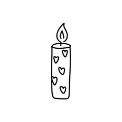 Doodle candle vector