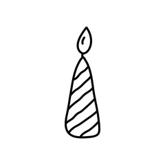 Doodle candle vector