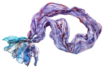 Purple scarf isolated