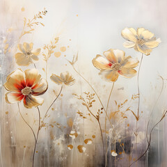 Decorative beautiful spring flowers background
