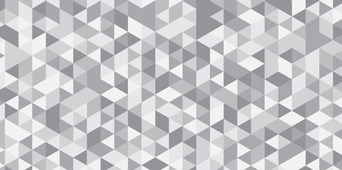 	
Seamless geometric pattern square shapes low polygon backdrop background. Abstract geometric wall tile and metal cube background triangle wallpaper. Gray and white polygonal background.