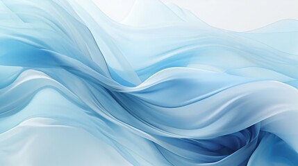 Naklejka premium Serene Blue Fabric Flow Background. Generative ai