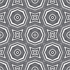 Arabesque hand drawn pattern. Black symmetrical