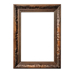 Transparent vintage brown frame clipart background