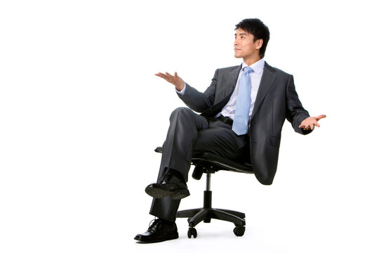 Young Businessman sitting on chair