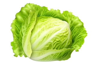 Fototapeta premium lettuce as element in isolated background