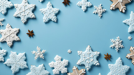 Snowflake star cookies shapes