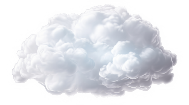 cloud as element in isolated background