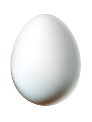 white egg as element in isolated background