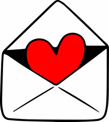 envelope with hearts-