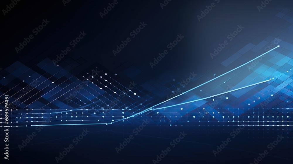 Poster digital blue network connection. abstract pattern with dots and lines. futuristic modern background.