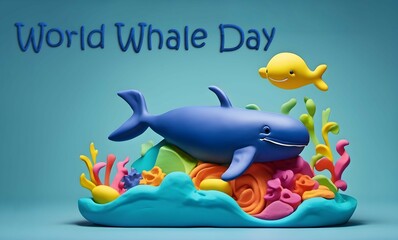 World Whale and Dolphin Day for element design.